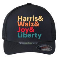 Retro Harris Walz Waltz 2024 Harris Walz Joy Liberty Flexfit Unipanel Trucker Cap