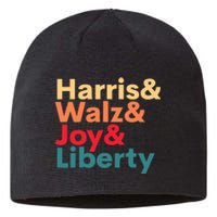 Retro Harris Walz Waltz 2024 Harris Walz Joy Liberty Sustainable Beanie