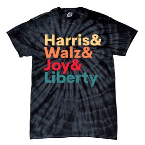 Retro Harris Walz Waltz 2024 Harris Walz Joy Liberty Tie-Dye T-Shirt