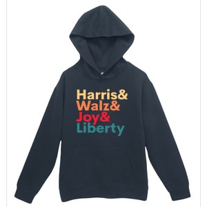 Retro Harris Walz Waltz 2024 Harris Walz Joy Liberty Urban Pullover Hoodie