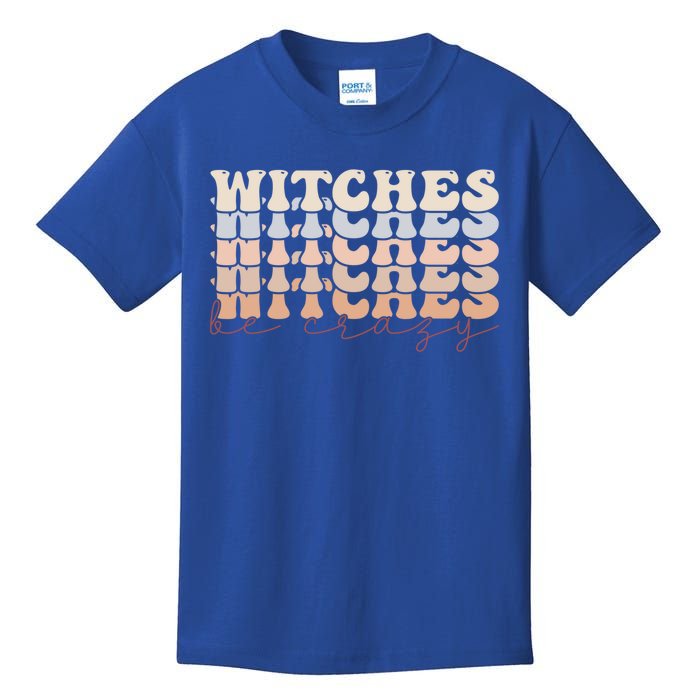 Retro Halloween Witches Be Crazy Gift Kids T-Shirt