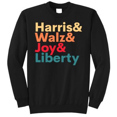 Retro Harris Walz Waltz 2024 Harris Walz Joy Liberty Sweatshirt