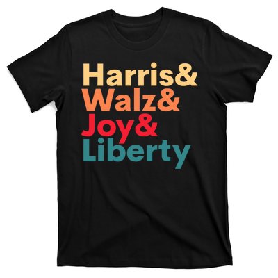 Retro Harris Walz Waltz 2024 Harris Walz Joy Liberty T-Shirt