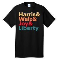 Retro Harris Walz Waltz 2024 Harris Walz Joy Liberty Tall T-Shirt