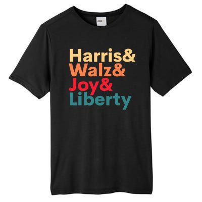 Retro Harris Walz Waltz 2024 Harris Walz Joy Liberty Tall Fusion ChromaSoft Performance T-Shirt