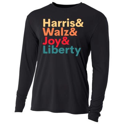 Retro Harris Walz Waltz 2024 Harris Walz Joy Liberty Cooling Performance Long Sleeve Crew