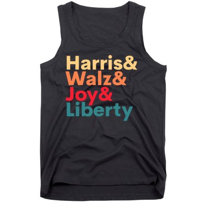 Retro Harris Walz Waltz 2024 Harris Walz Joy Liberty Tank Top