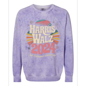 Retro Harris Walz 2024 Kamala Harris Tim Walz Election Colorblast Crewneck Sweatshirt