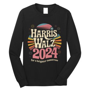 Retro Harris Walz 2024 Kamala Harris Tim Walz Election Long Sleeve Shirt