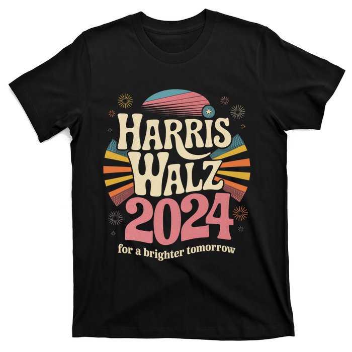 Retro Harris Walz 2024 Kamala Harris Tim Walz Election T-Shirt