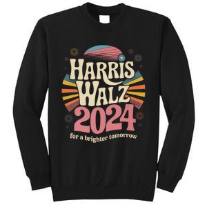 Retro Harris Walz 2024 Kamala Harris Tim Walz Election Tall Sweatshirt