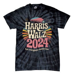 Retro Harris Walz 2024 Kamala Harris Tim Walz Election Tie-Dye T-Shirt