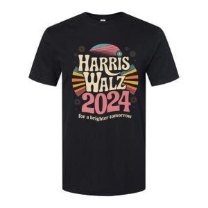 Retro Harris Walz 2024 Kamala Harris Tim Walz Election Softstyle CVC T-Shirt