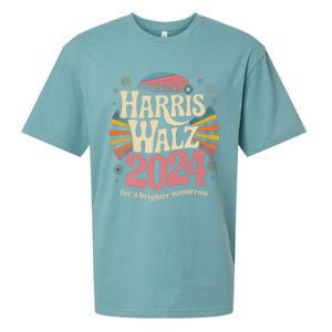 Retro Harris Walz 2024 Kamala Harris Tim Walz Election Sueded Cloud Jersey T-Shirt