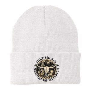 Raisin Hell With The Hippies And The Cowboys Knit Cap Winter Beanie