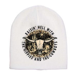 Raisin Hell With The Hippies And The Cowboys Short Acrylic Beanie