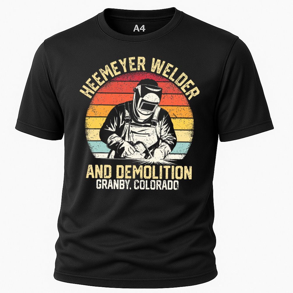 Retro Heemeyer Welding Demolition Grandby Colorado Welder Performance Shirt