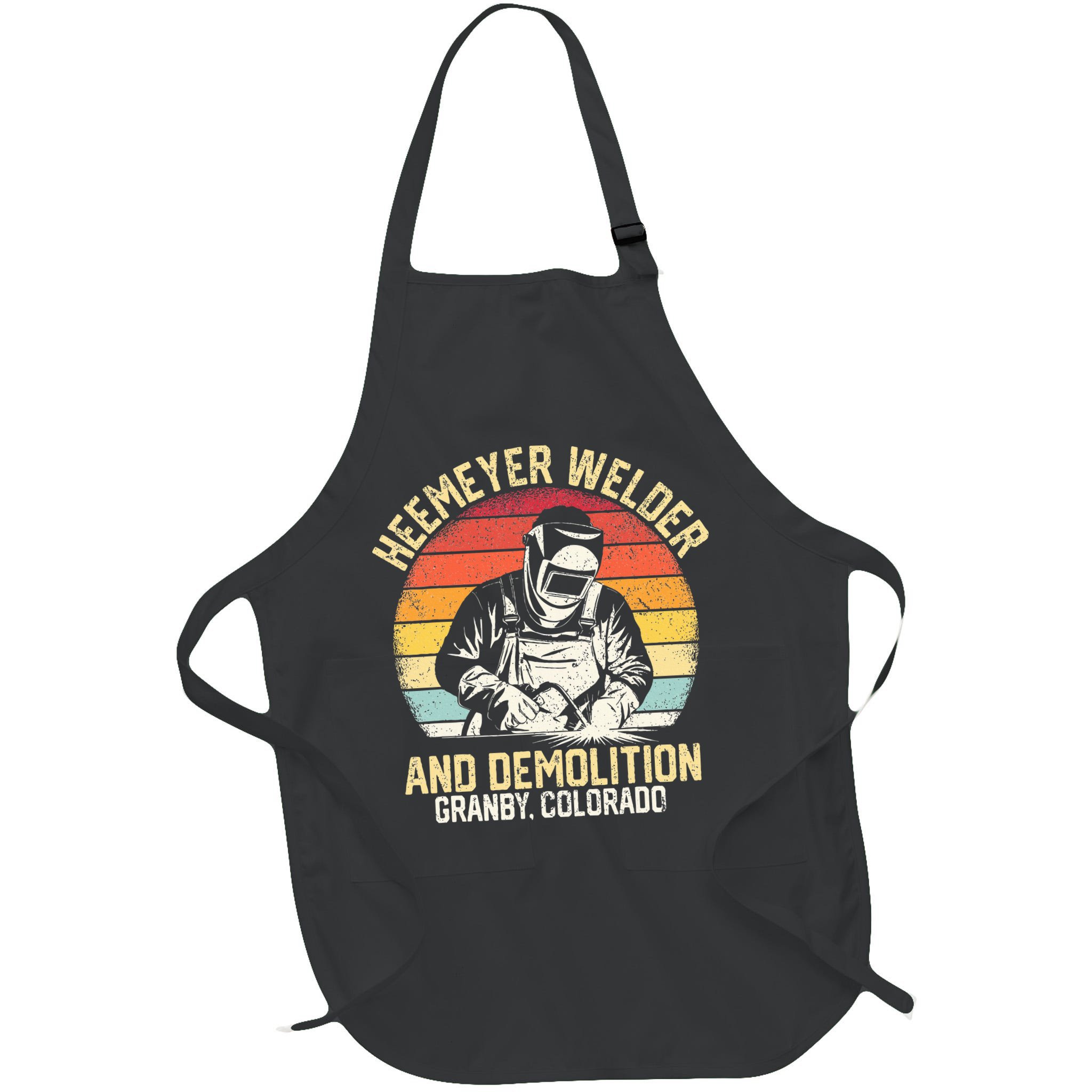 Retro Heemeyer Welding Demolition Grandby Colorado Welder Apron