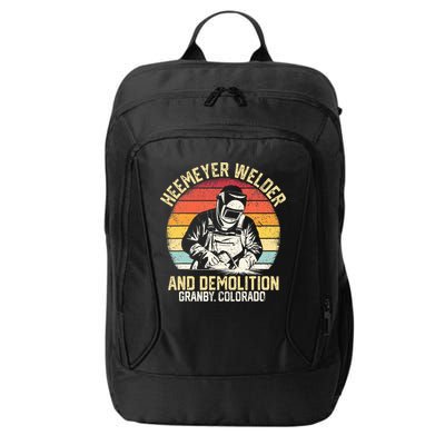 Retro Heemeyer Welding Demolition Grandby Colorado Welder City Backpack
