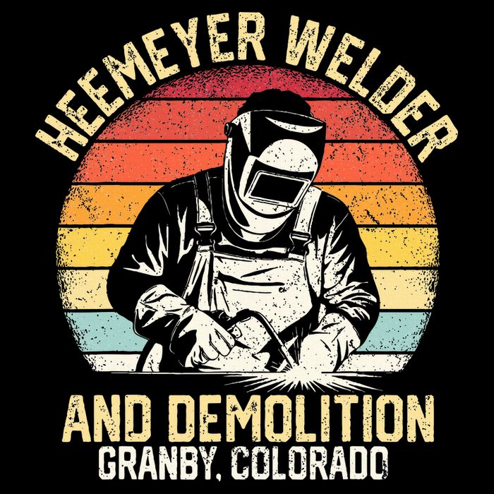 Retro Heemeyer Welding Demolition Grandby Colorado Welder Backpack