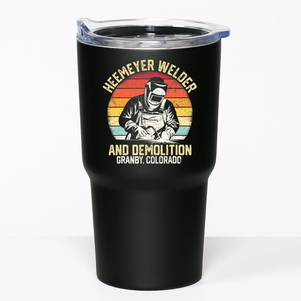 Retro Heemeyer Welding Demolition Grandby Colorado Welder Tumbler