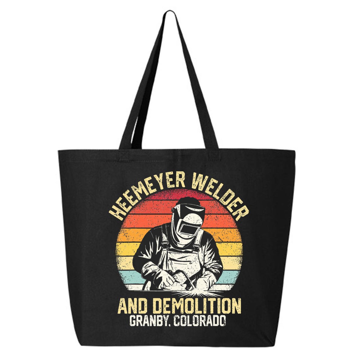 Retro Heemeyer Welding Demolition Grandby Colorado Welder 25L Jumbo Tote