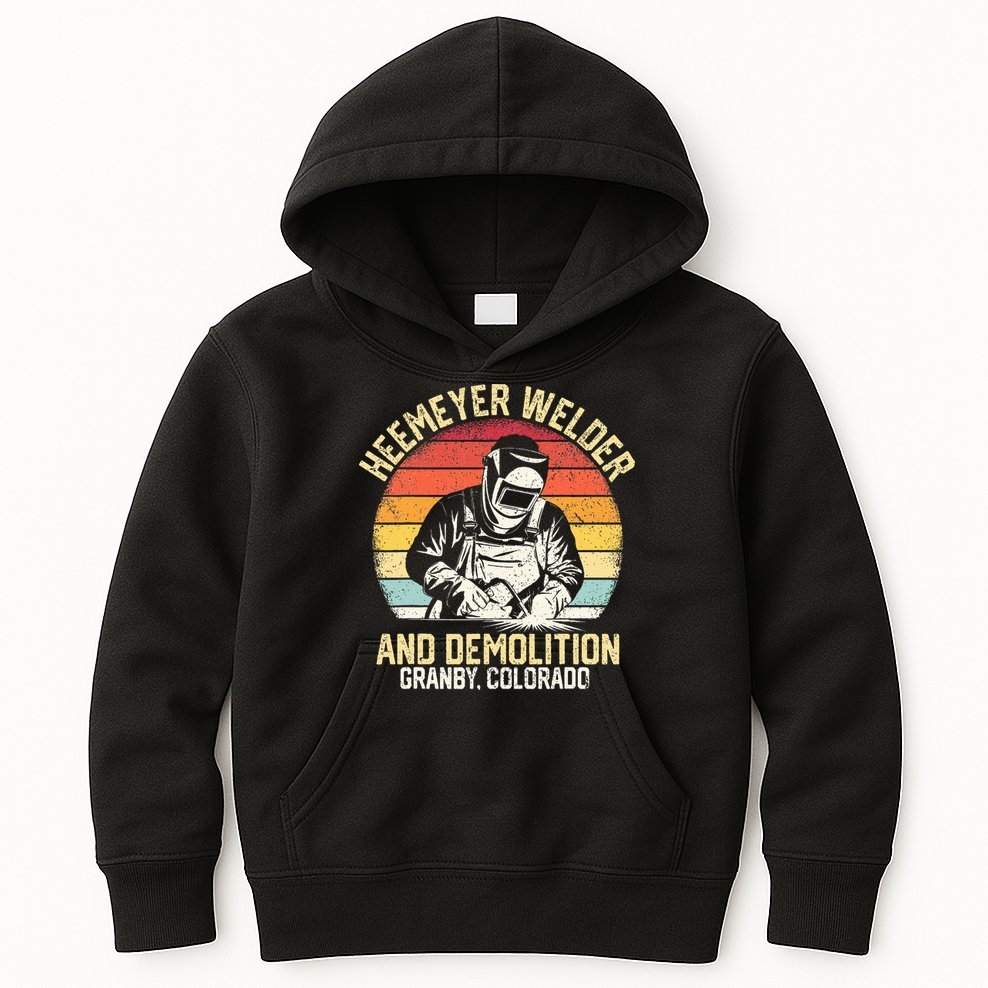 Retro Heemeyer Welding Demolition Grandby Colorado Welder Kids Hoodie