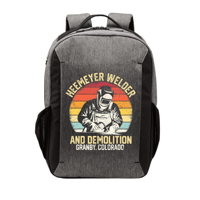 Retro Heemeyer Welding Demolition Grandby Colorado Welder Vector Backpack