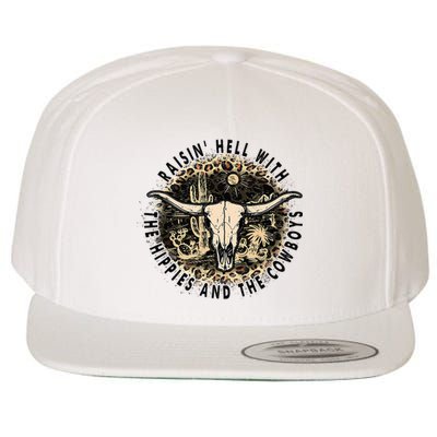 Raisin Hell With The Hippies And The Cowboys Wool Snapback Cap