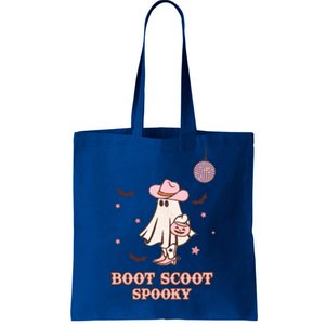 Retro Halloween Western Cow Ghost Boot Scoot Spooky Gift Tote Bag