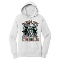 Raising Hell With The Hippies And Cow Western Cowgirl Women's Pullover Hoodie