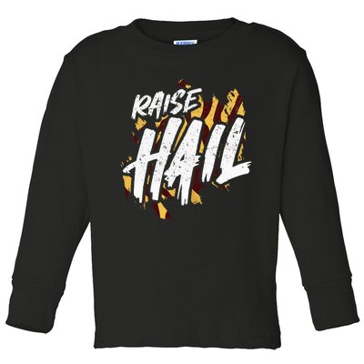 Raise Hail Washington American Football Toddler Long Sleeve Shirt