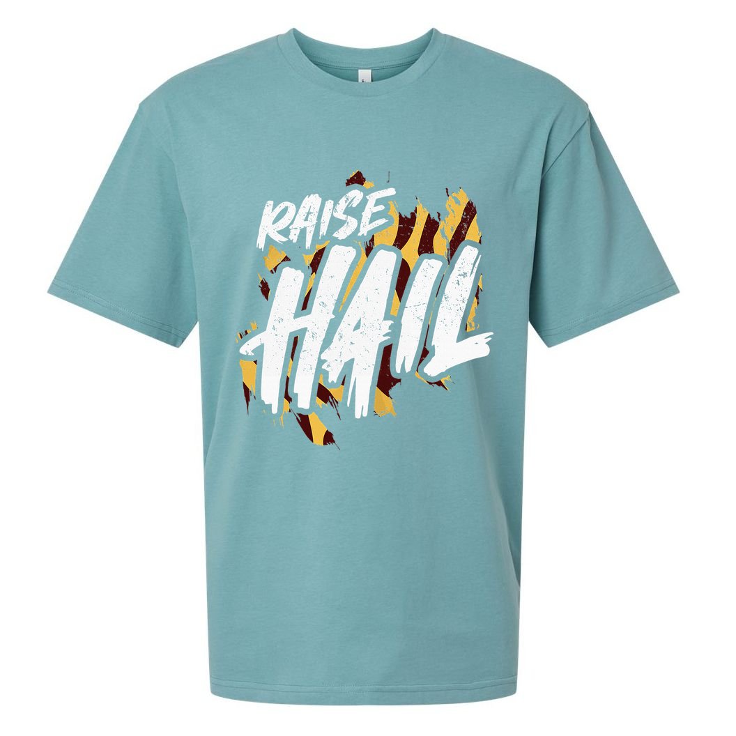 Raise Hail Washington American Football Sueded Cloud Jersey T-Shirt