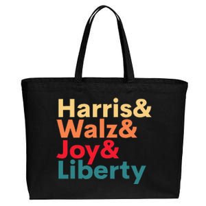 Retro Harris Walz Waltz 2024 Harris Walz Joy Liberty Cotton Canvas Jumbo Tote