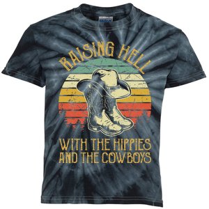 Raisin Hell With The Hippies And The Cowboys Kids Tie-Dye T-Shirt