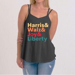 Retro Harris Walz Waltz 2024 Harris Walz Joy Liberty Women's Strappy Tank