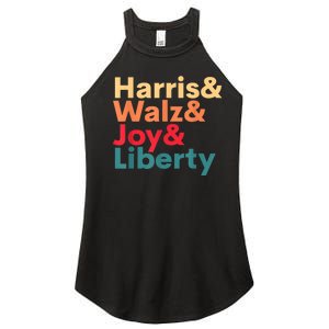 Retro Harris Walz Waltz 2024 Harris Walz Joy Liberty Women's Perfect Tri Rocker Tank