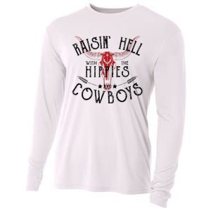 Raisin Hell With The Hippies And The Cowboys Country Cooling Performance Long Sleeve Crew