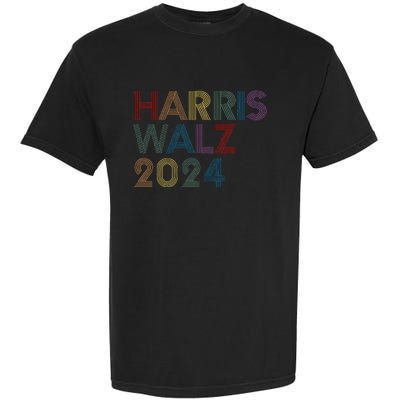 Rainbow Harris Waltz 2024 Election Kamala Harris Tim Walz Garment-Dyed Heavyweight T-Shirt