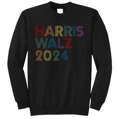 Rainbow Harris Waltz 2024 Election Kamala Harris Tim Walz Sweatshirt