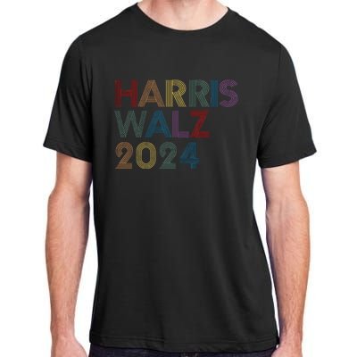 Rainbow Harris Waltz 2024 Election Kamala Harris Tim Walz Adult ChromaSoft Performance T-Shirt