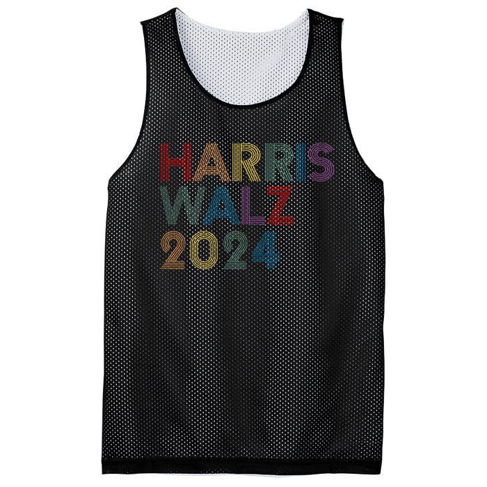 Rainbow Harris Waltz 2024 Election Kamala Harris Tim Walz Mesh Reversible Basketball Jersey Tank