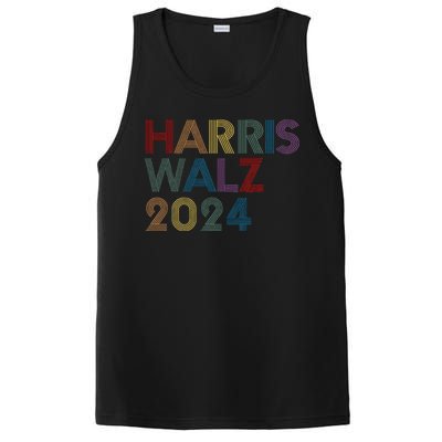 Rainbow Harris Waltz 2024 Election Kamala Harris Tim Walz PosiCharge Competitor Tank