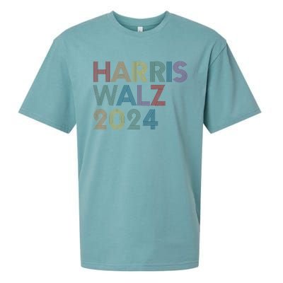 Rainbow Harris Waltz 2024 Election Kamala Harris Tim Walz Sueded Cloud Jersey T-Shirt