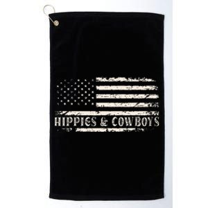 Raisin Hell With The Hippies And Cowboys Country Platinum Collection Golf Towel