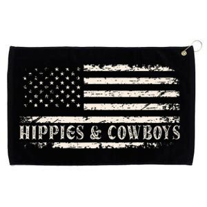 Raisin Hell With The Hippies And Cowboys Country Grommeted Golf Towel