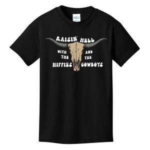 Raisin Hell With The Hippies And The Cowboys Kids T-Shirt