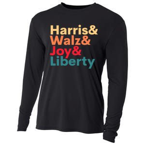 Retro Harris Walz Waltz 2024 Harris Walz Joy Liberty Cooling Performance Long Sleeve Crew