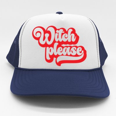 Retro Halloween Witch Please Gift Trucker Hat