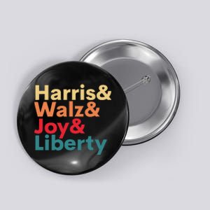 Retro Harris Walz Waltz 2024 Harris Walz Joy Liberty Button